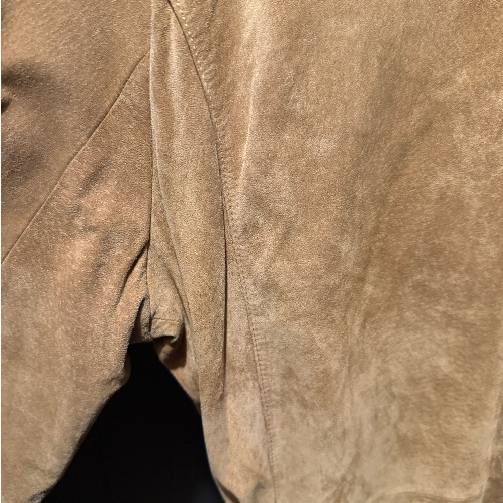 Lord & Taylor Suede Trench Coat in Camel - Picture 7 of 7